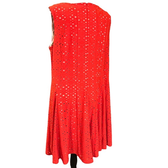 Dress Barn Fit and Flare Eyelet Sleeveless Dress - Picture 2 of 6